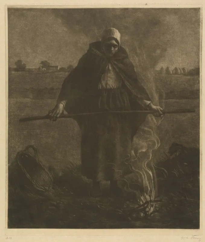 Woman Burning Weeds