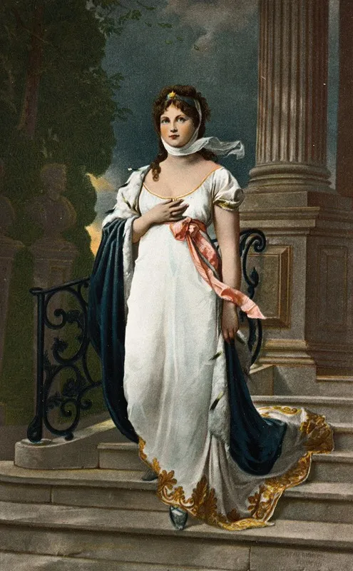 Woman Descending A Stairway
