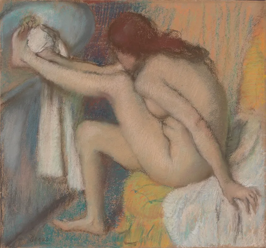 Woman Drying Her Foot Wall Art by Edgar Degas - High-Resolution Digital Print