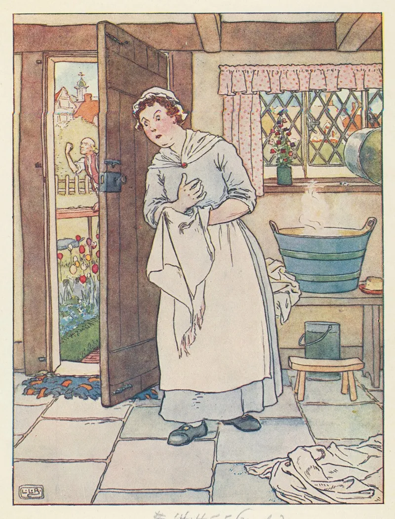Woman Drying Her Hands
