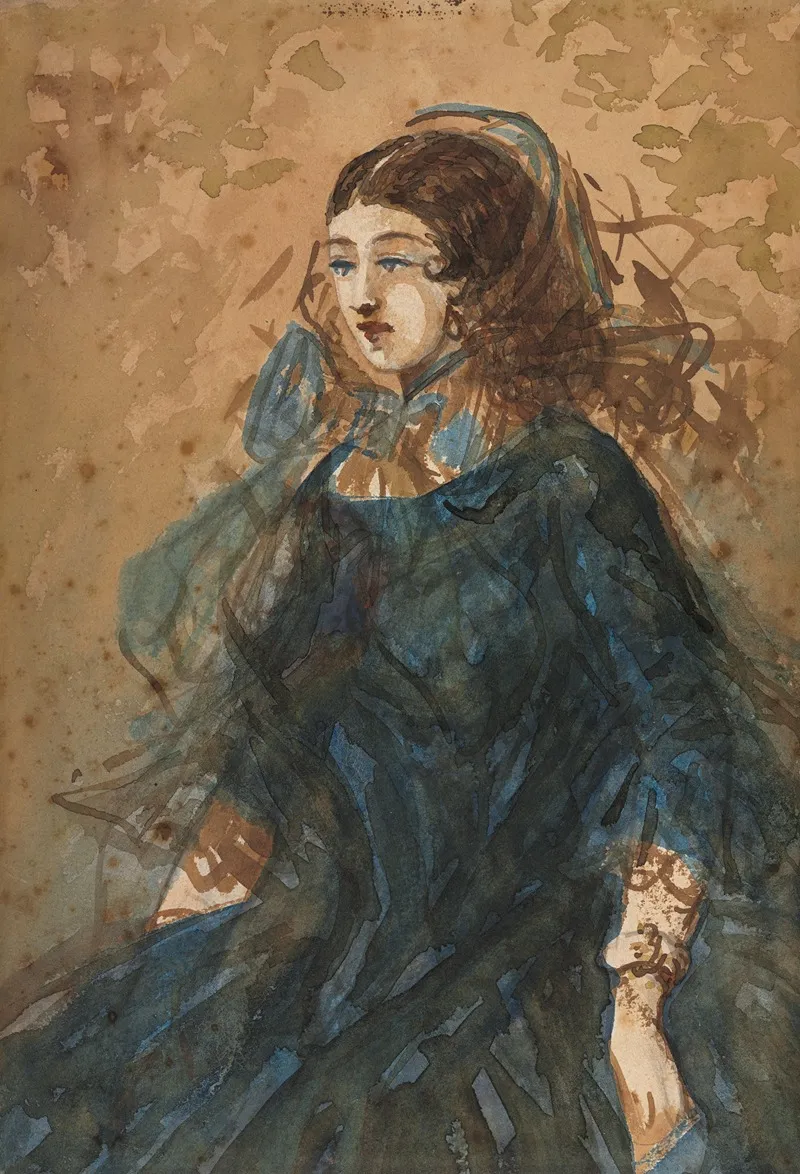 Woman In A Blue Dress 3
