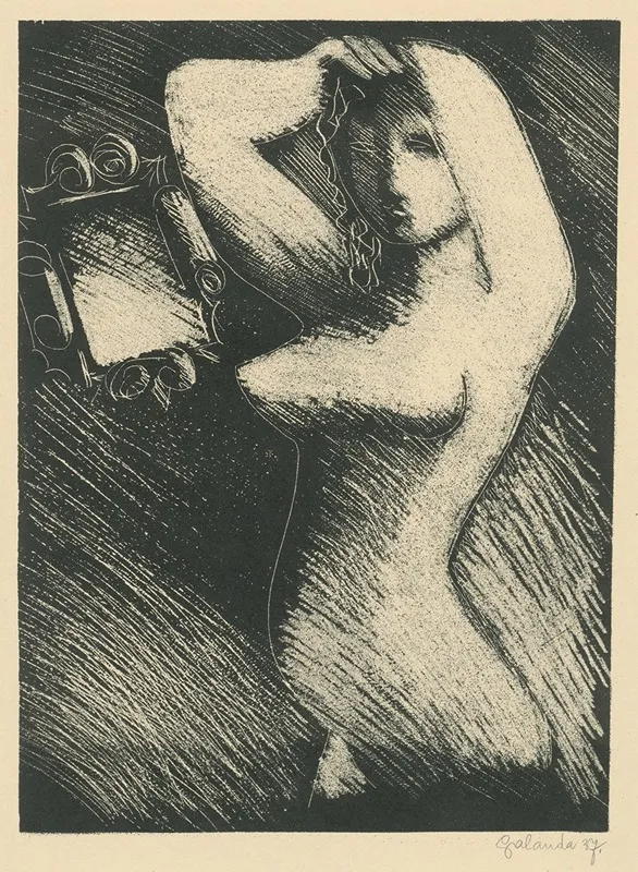 Woman In Front Of A Mirror