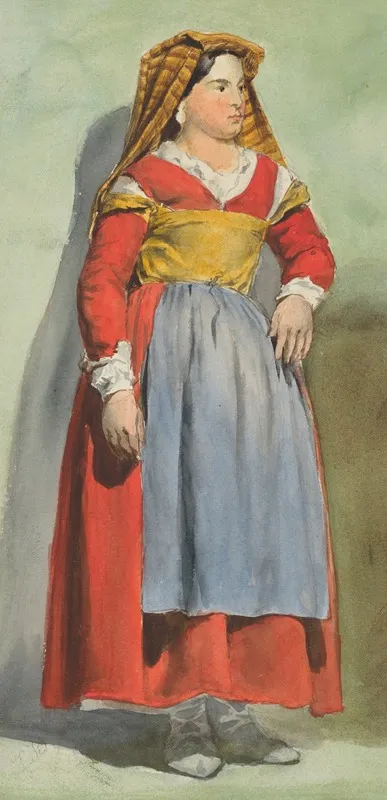 Woman In Italian Costume Wall Art by Vojtech Klimkovič - High-Resolution Digital Print