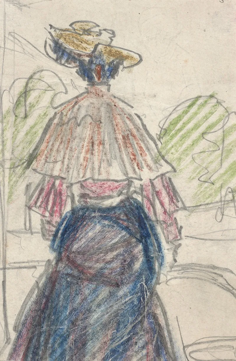 Woman In Landscape Seen From Behind Wall Art by Ernst Ludwig Kirchner - High-Resolution Digital Print