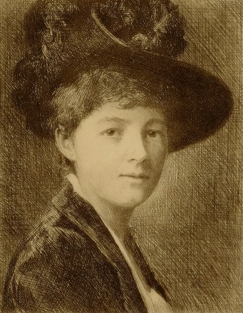 Woman In Plumed Hat