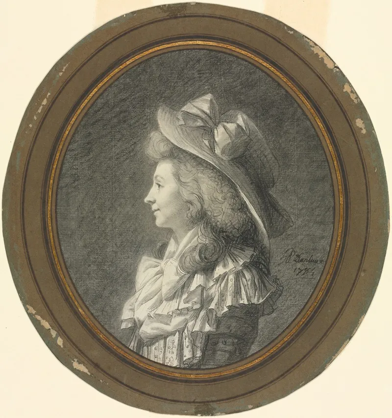 Woman In Profile Turned To The Left