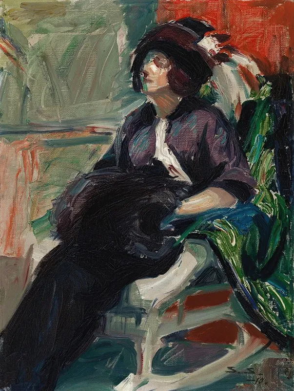 Woman In Rocking Chair Wall Art by Santeri Salokivi - High-Resolution Digital Print