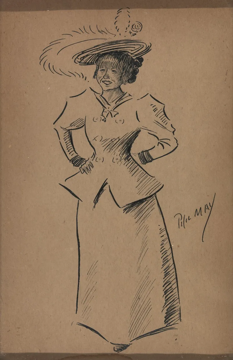 Woman In Turn Of The Century Dress Wall Art by Philip William May - High-Resolution Digital Print