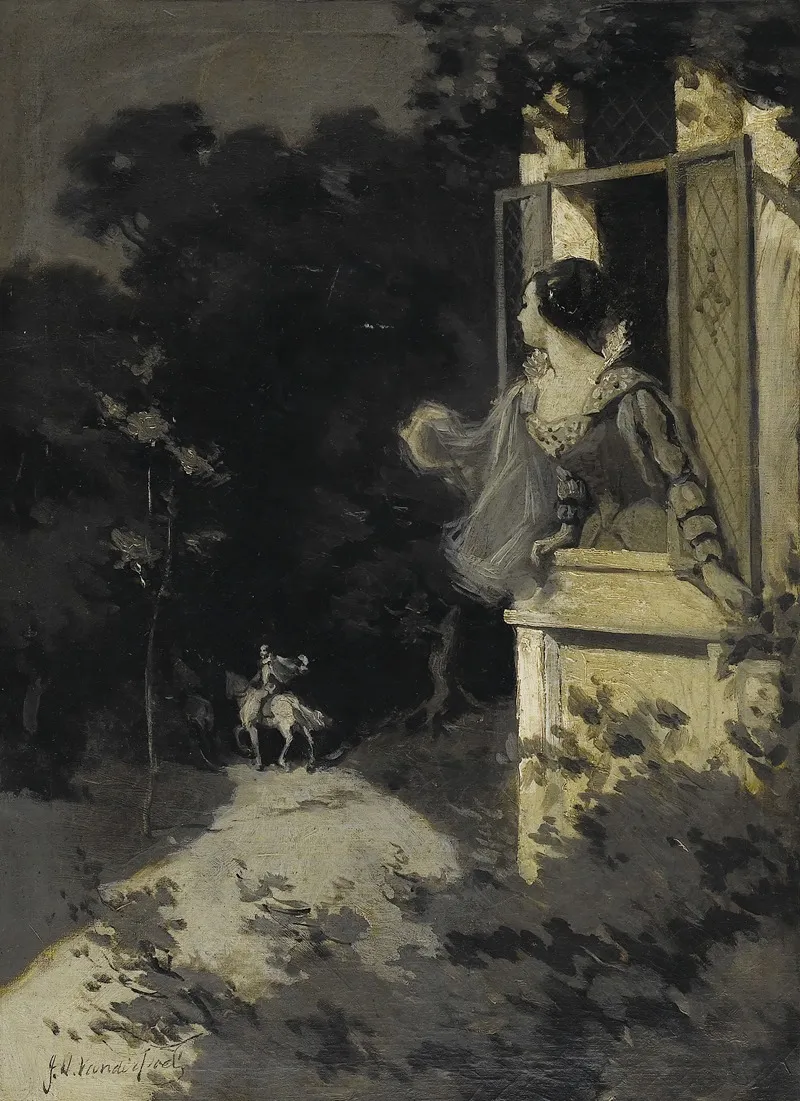 Woman In Window Wall Art by John Vanderpoel - High-Resolution Digital Print