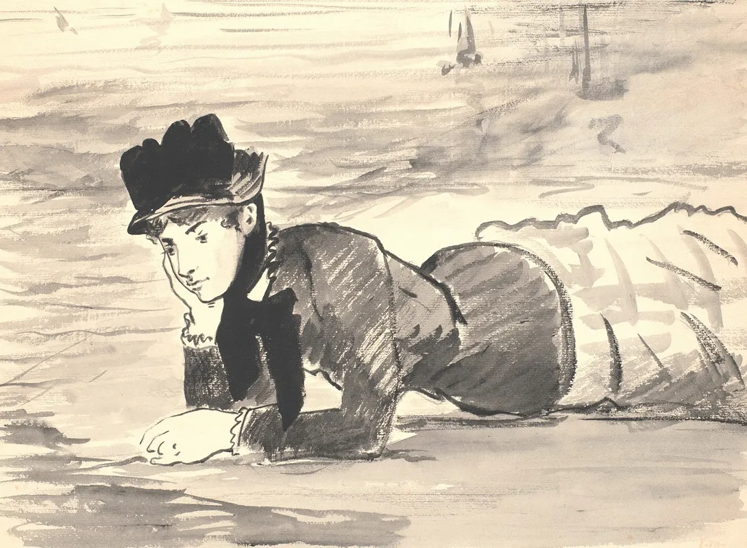 Woman Lying On The Beach Annabel Lee