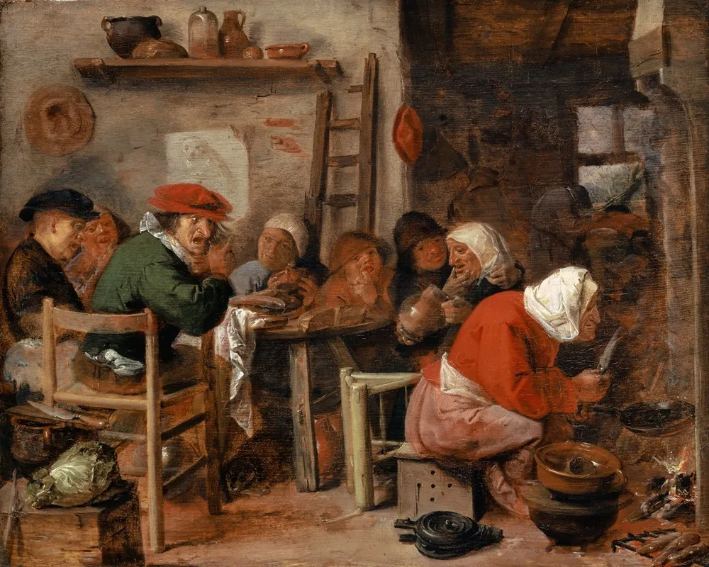 Woman Making Pancakes Wall Art by Adriaen Brouwer - High-Resolution Digital Print