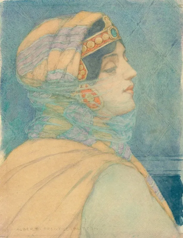 Woman Of The East Wall Art by Albert Prentice Button - High-Resolution Digital Print