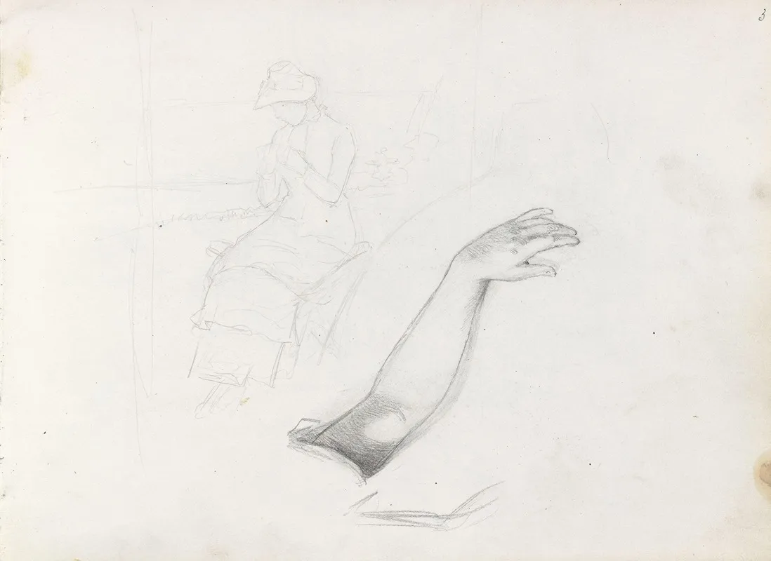 Woman On The Beach Study Of Arm