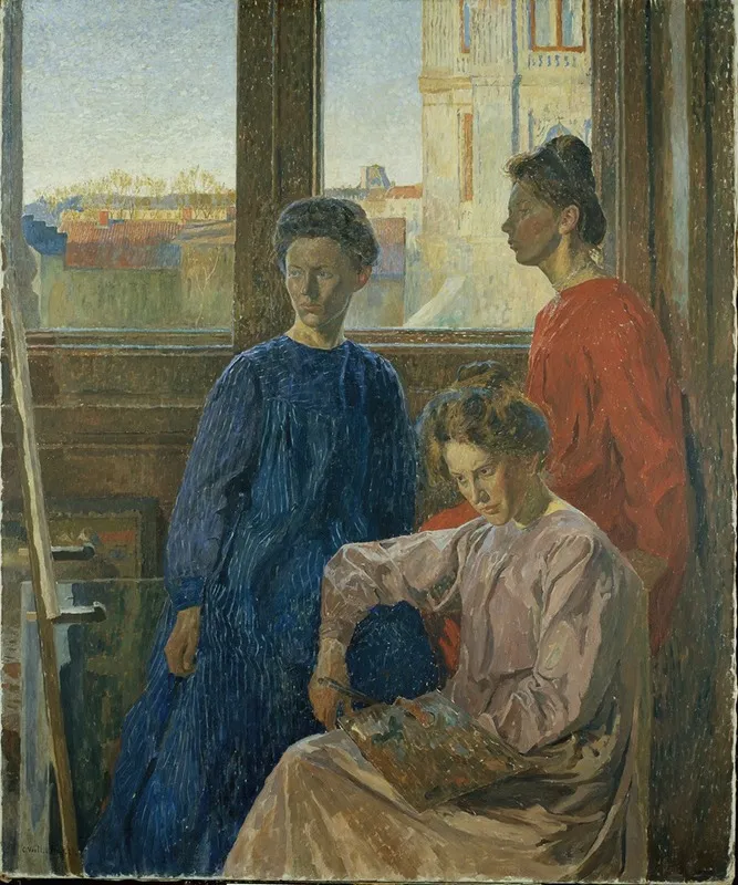 Woman Painters Wall Art by Carl Wilhelmson - High-Resolution Digital Print