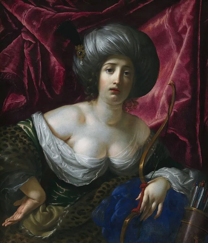 Woman Portrayed As The Goddess Diana Wall Art by Cesare Dandini - High-Resolution Digital Print