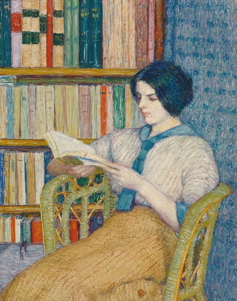 Woman Reading 24 Wall Art by Torajirō Kojima - High-Resolution Digital Print