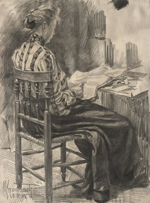 Woman Reading 5 Wall Art by Max - High-Resolution Digital Print