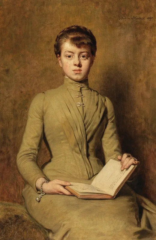 Woman Reading 6 Wall Art by Anton Katzer - High-Resolution Digital Print