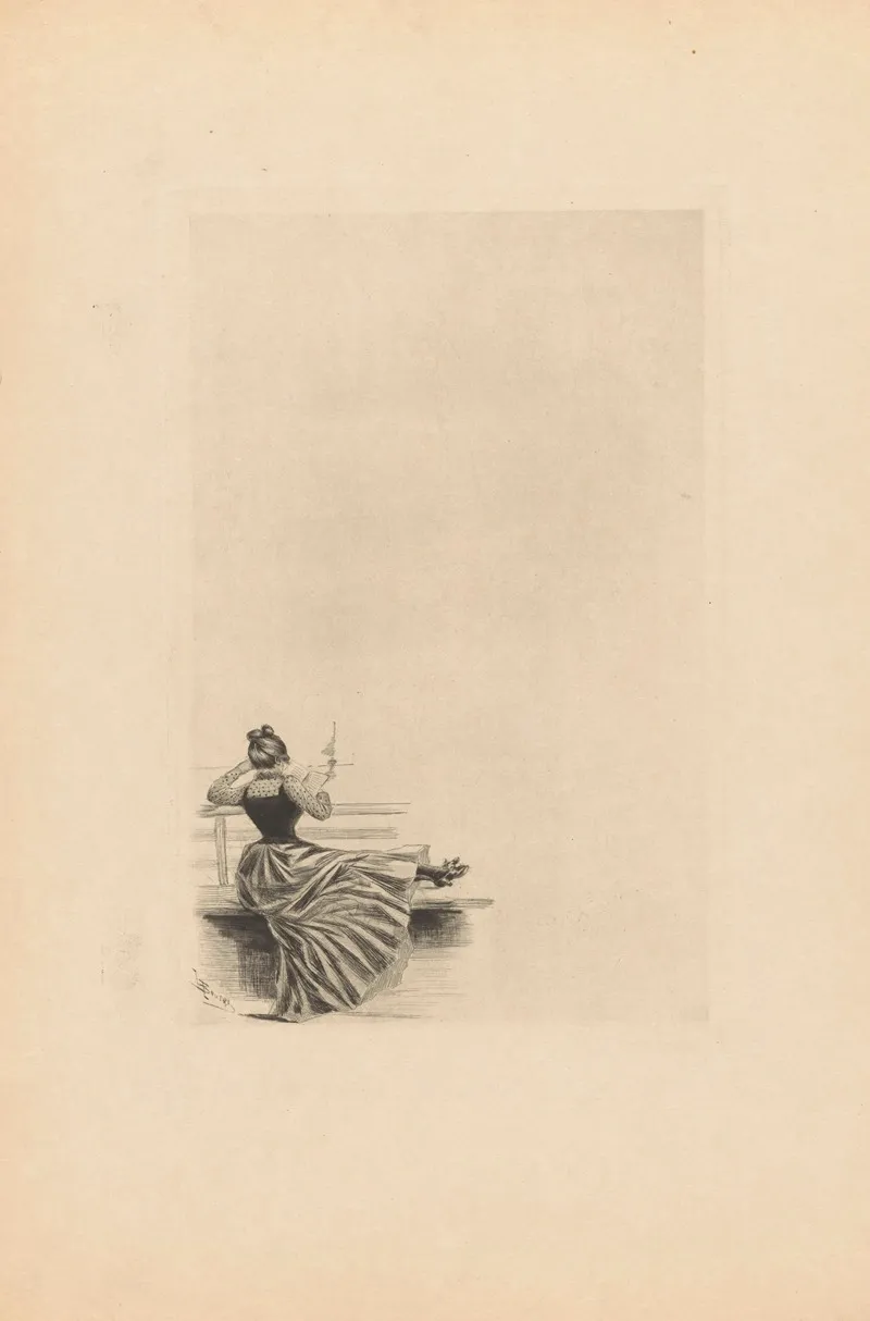 Woman Reading On A Bench Wall Art by Henri Boutet - High-Resolution Digital Print