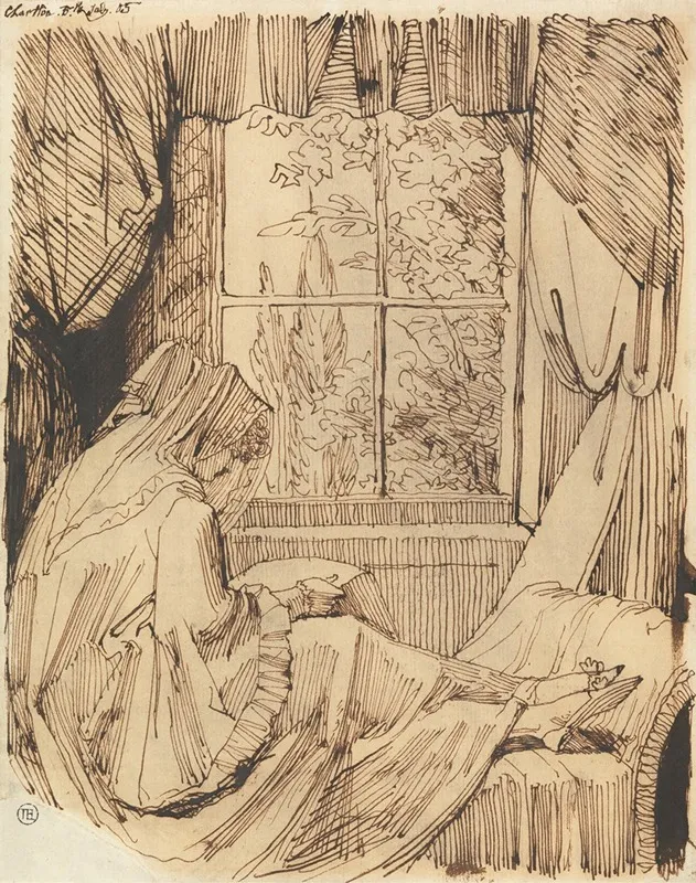 Woman Reading Seated Before A Window