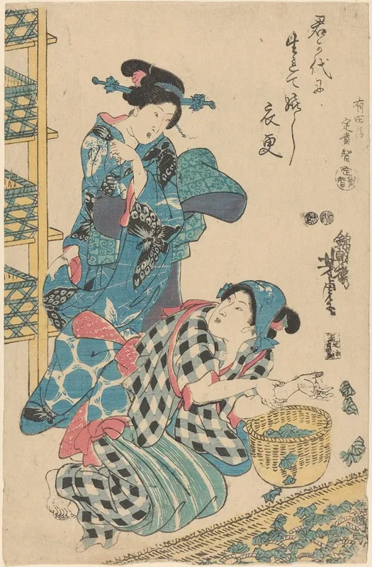 Woman Scolding Servant Wall Art by Yoshitoro - High-Resolution Digital Print