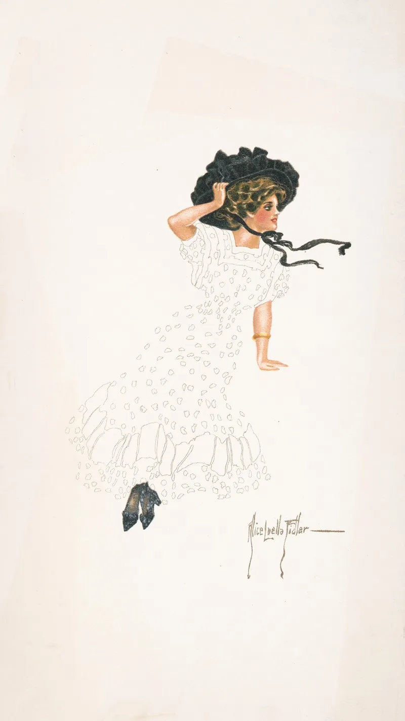 Woman Seated Holding Onto Hat And Crossing Ankles