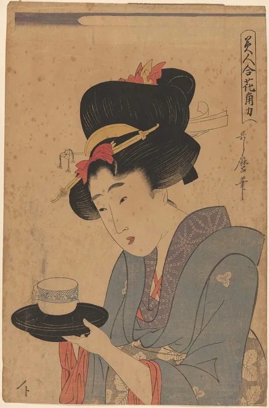 Woman Serving Tea At A Cafe