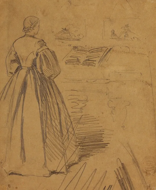 Woman Standing Before A Piano