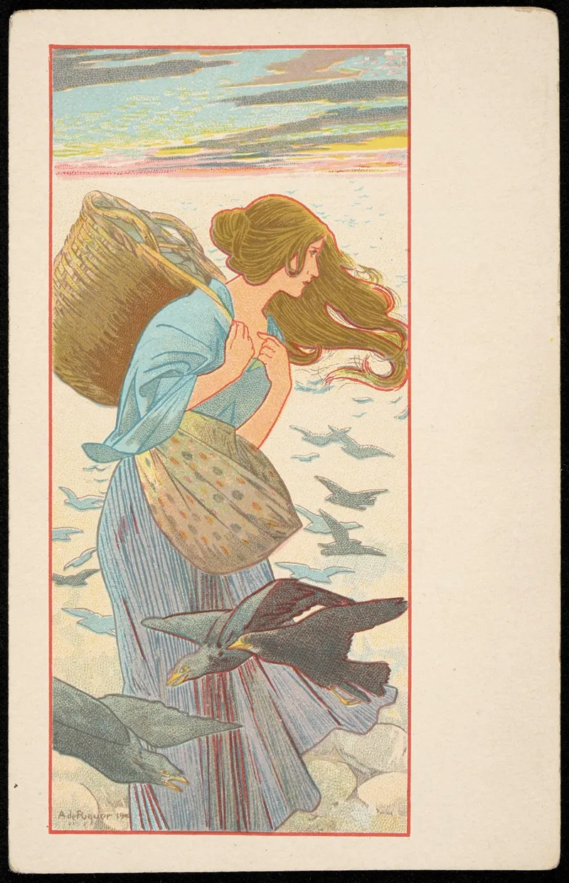 Woman With A Basket On Her Back