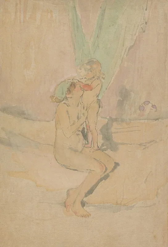 Woman With A Child Wall Art by James Abbott McNeill Whistler - High-Resolution Digital Print