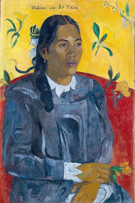 Woman With A Flower 2 Wall Art by Paul Gauguin - High-Resolution Digital Print