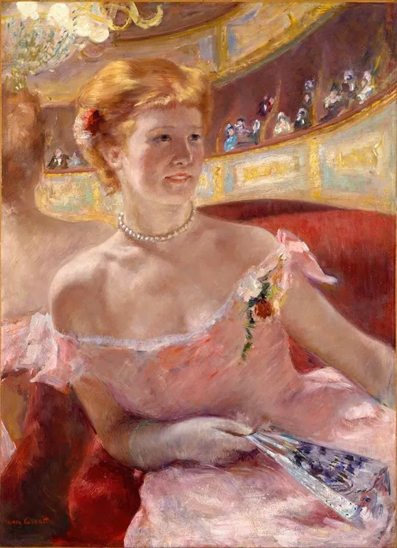 Woman With A Pearl Necklace In A Loge