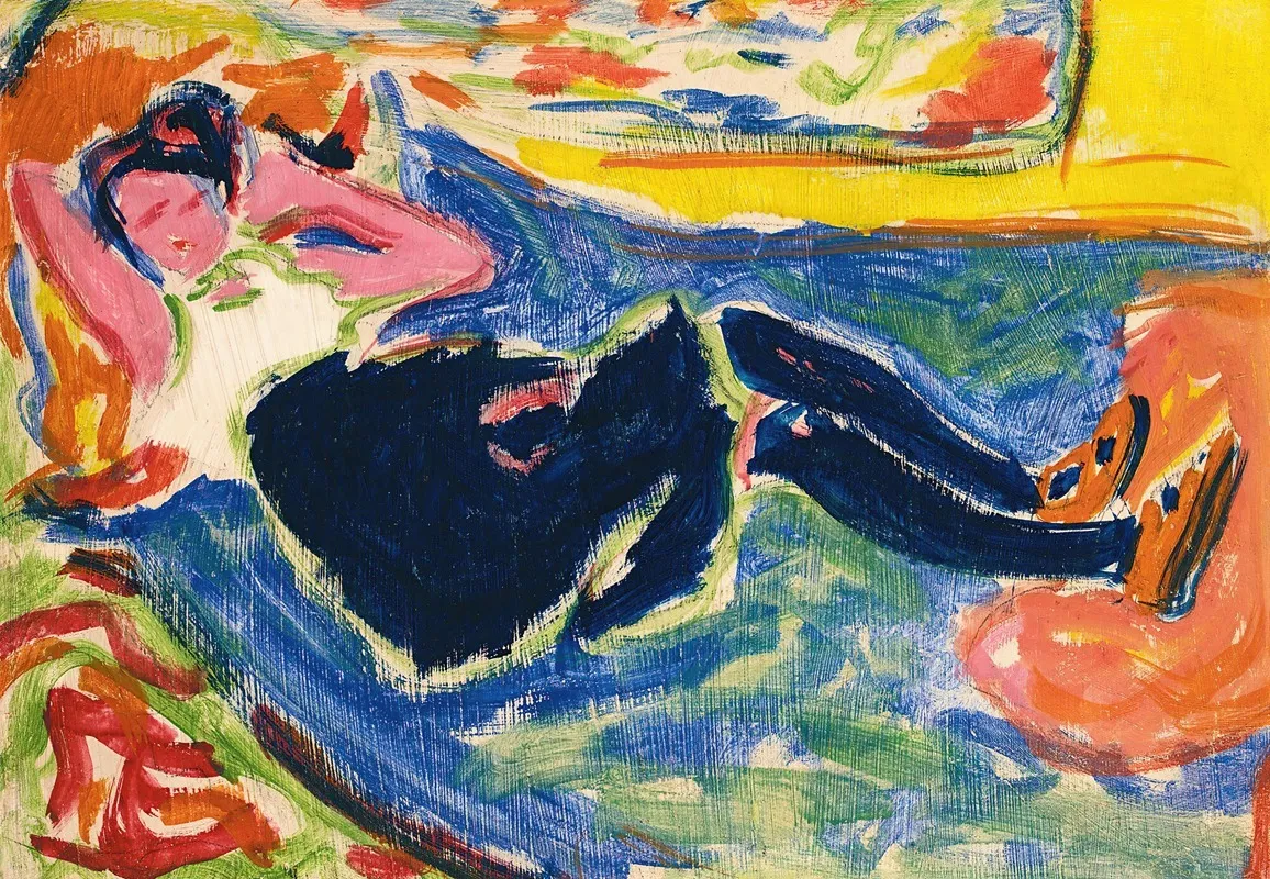 Woman With Black Stockings The Black Grete