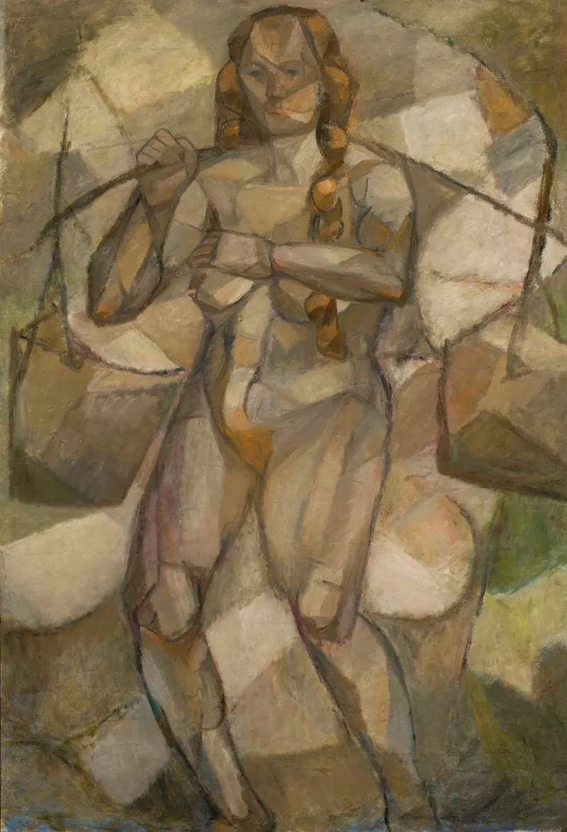 Woman With Buckets Wall Art by Tadeusz Makowski - High-Resolution Digital Print
