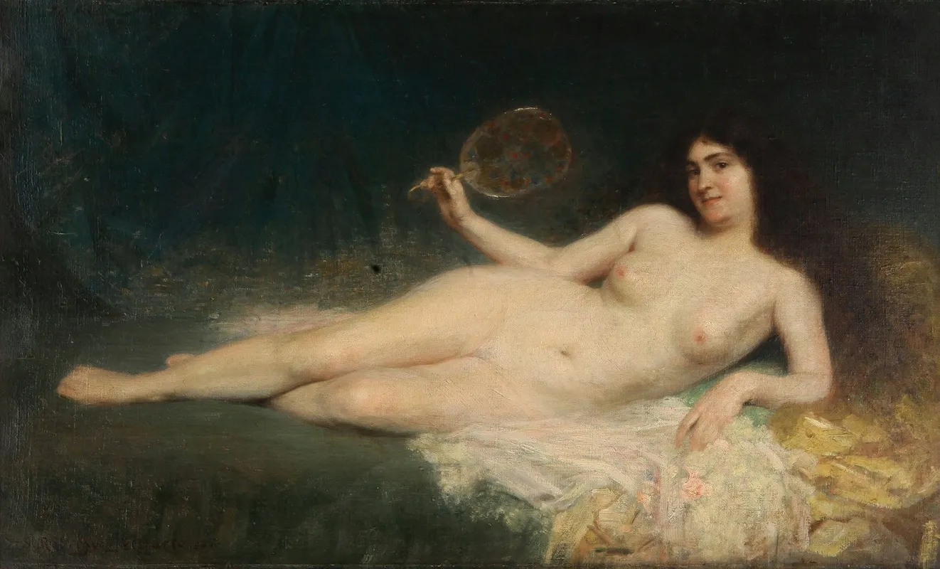 Woman With Fan 2 Wall Art by Severo Rodríguez Etchart - High-Resolution Digital Print