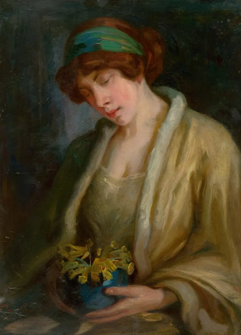 Woman With Flowers 2