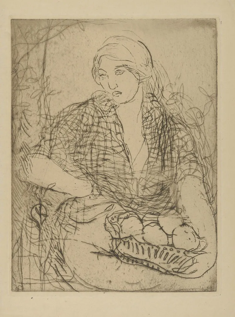 Woman With Fruit Basket 2