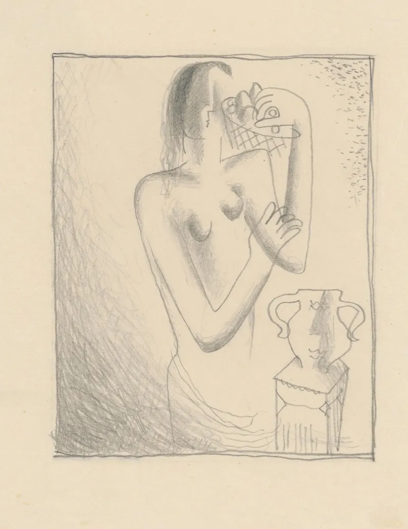 Woman With Fruit Basket On Her Shoulder