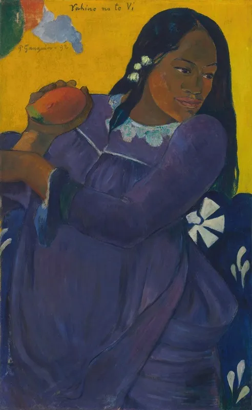 Woman With Mango Wall Art by Paul Gauguin - High-Resolution Digital Print