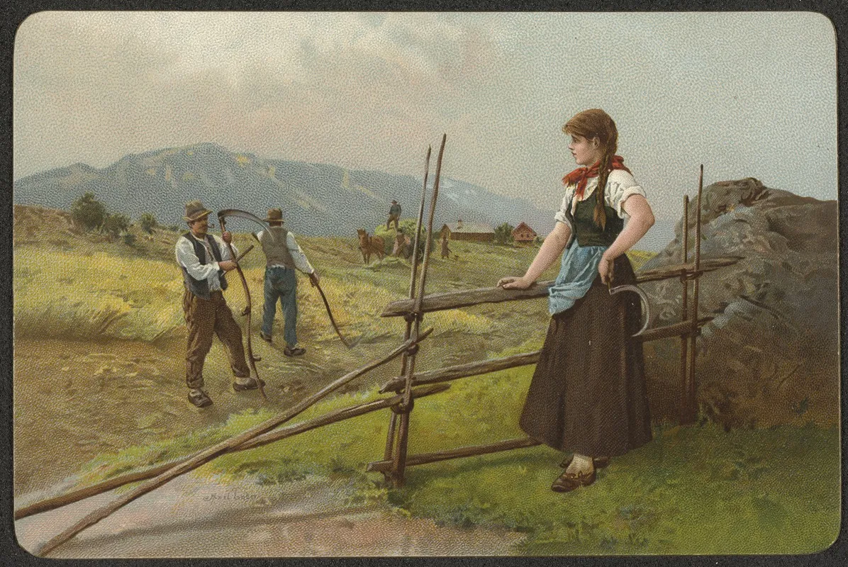 Woman With Sickle 2 Wall Art by Axel Hjalmar Ender - High-Resolution Digital Print