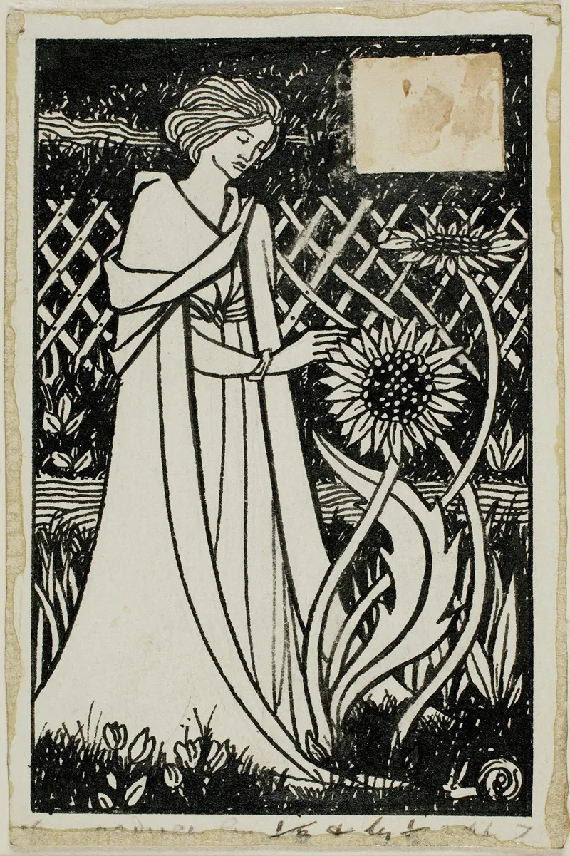 Woman With Sunflowers