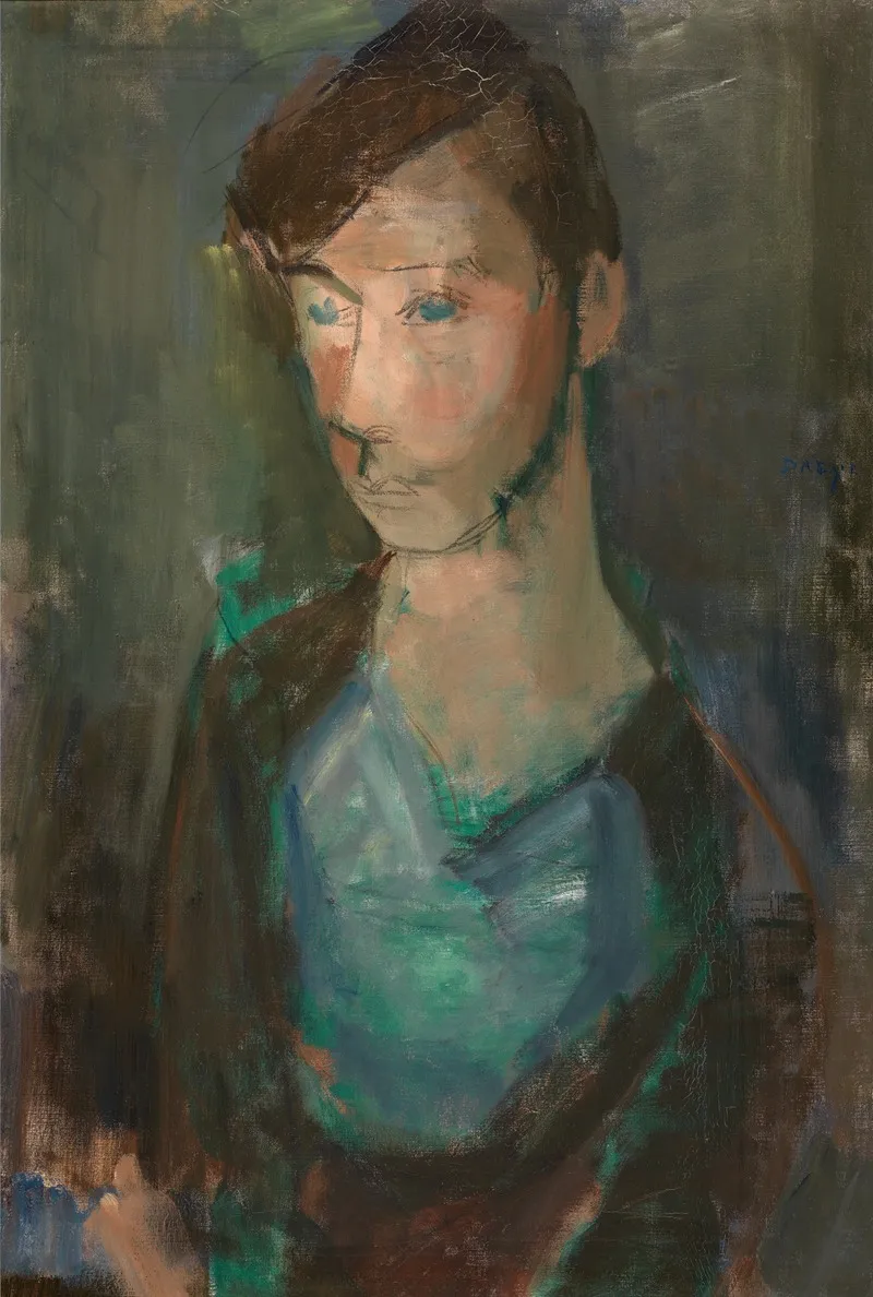Woman With Toque Wall Art by Hippolyte Daeye - High-Resolution Digital Print