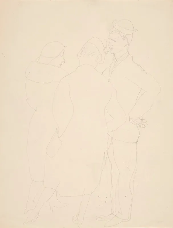 Woman With Two Sailors