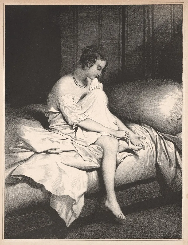 Woman Wrapping Linen Around Foot