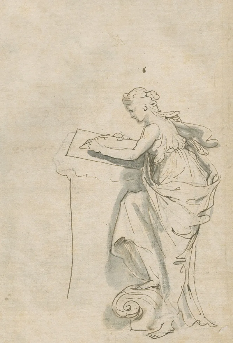 Woman Writing 3 Wall Art by Jan Claudius de Cock - High-Resolution Digital Print