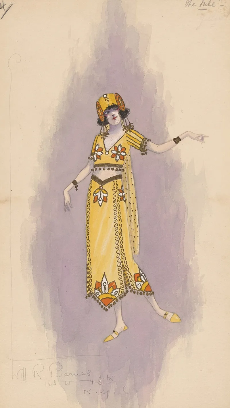 Womans Costume Long Yellow Skirt 4