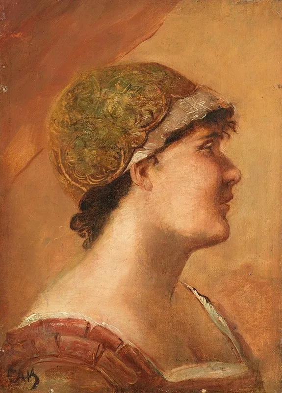 Womans Head In Profile