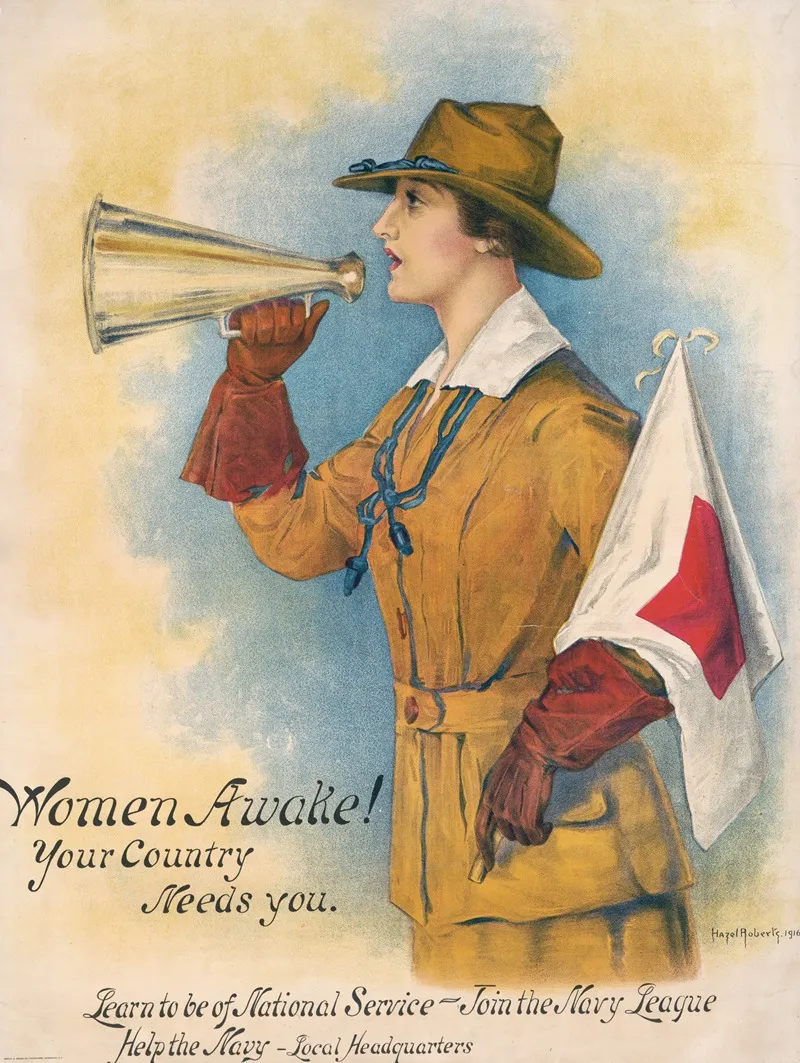 Women Awake Your Country Needs You Wall Art by Hazel Roberts - High-Resolution Digital Print