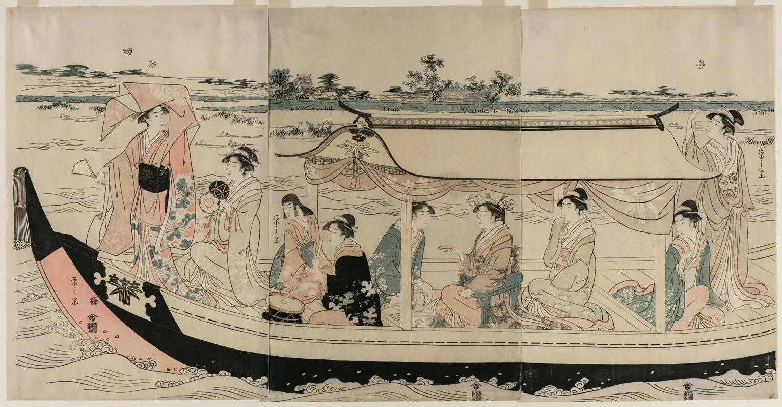 Women In A Pleasure Boat On The Sumida River 2