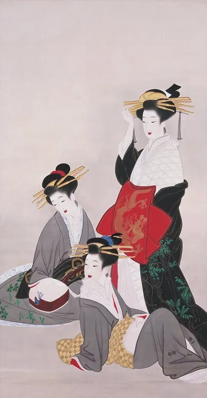 Women In The Demimonde Wall Art by Yamaguchi Soken - High-Resolution Digital Print